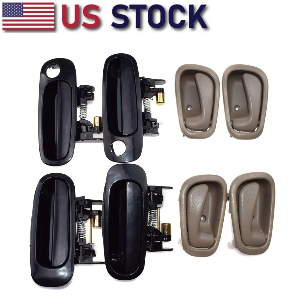 COMPLETE 8PCS Inside Outside Door Handles For 98-02 Toyota Corolla Full Set
