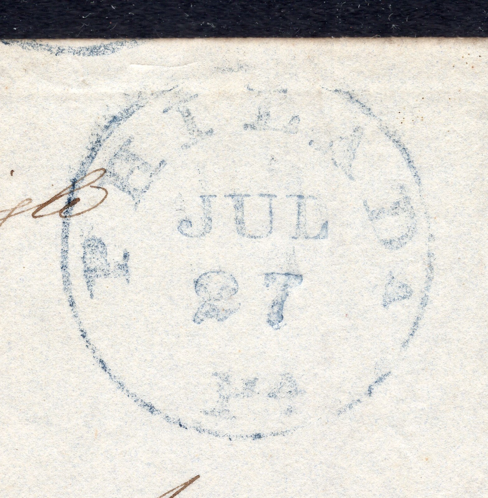 U.S. 1838 Philadelphia Stampless Folded Letter Business Content