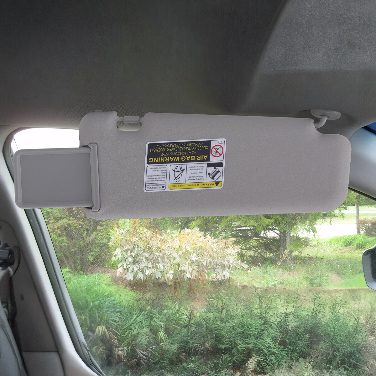 Gray Left Driver Side Sun Visor w/Mirror & Light For 2008-2013 Toyota Highlander