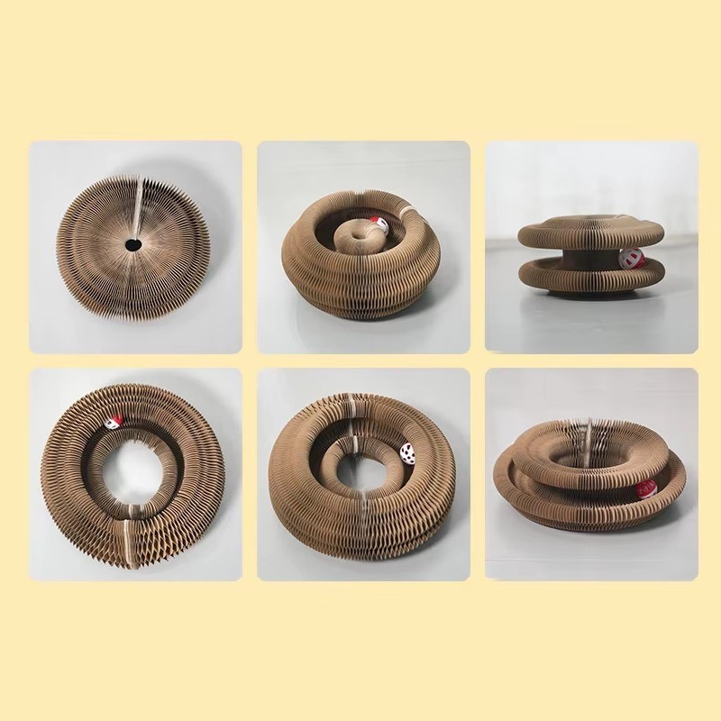 Accordion Magic Organ Cat Scratching Board Toy Kitty Kurlz Ball Scratch Pad