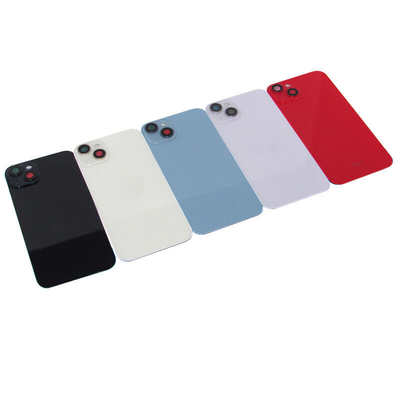 For iPhone 14 15 Plus Pro Max Back Glass With Frame Replacement Rear Cover Lot