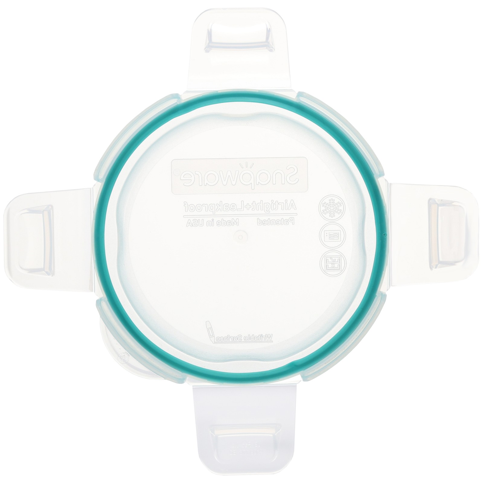 Snapware 7202R 1 and 2-Cup Clear Total Solutions Lid with Teal Blue Gasket
