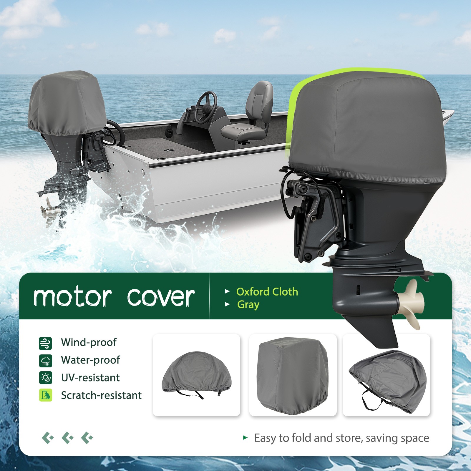 For Yamaha F115B F100 F90 F75 4-Stroke Outboard Motor Cover #MAR-MTRCV-11-50