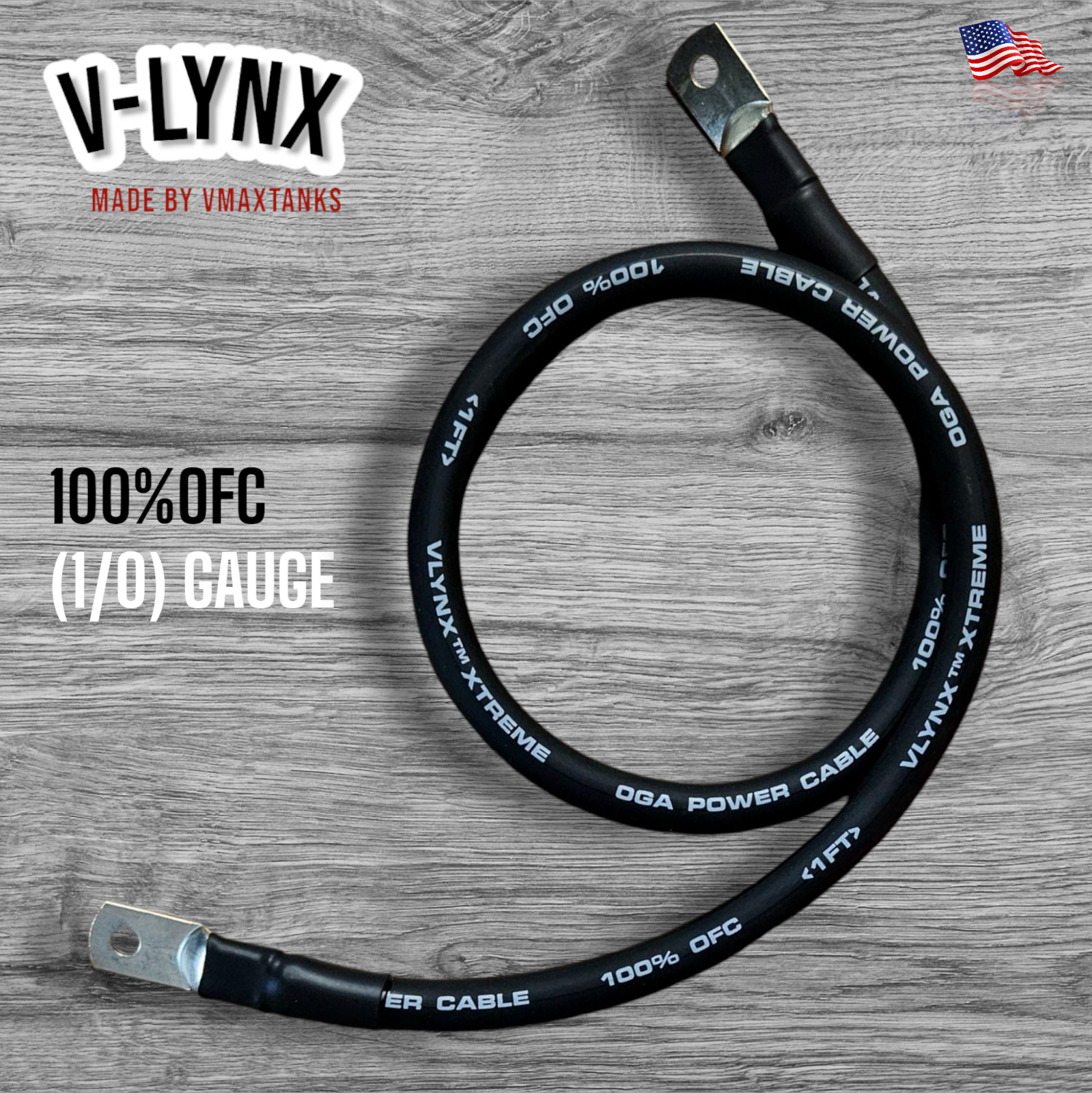 1/0 AWG 0 Gauge Copper Battery Cable Power Wire Car, Marine, Inverter, RV, Solar