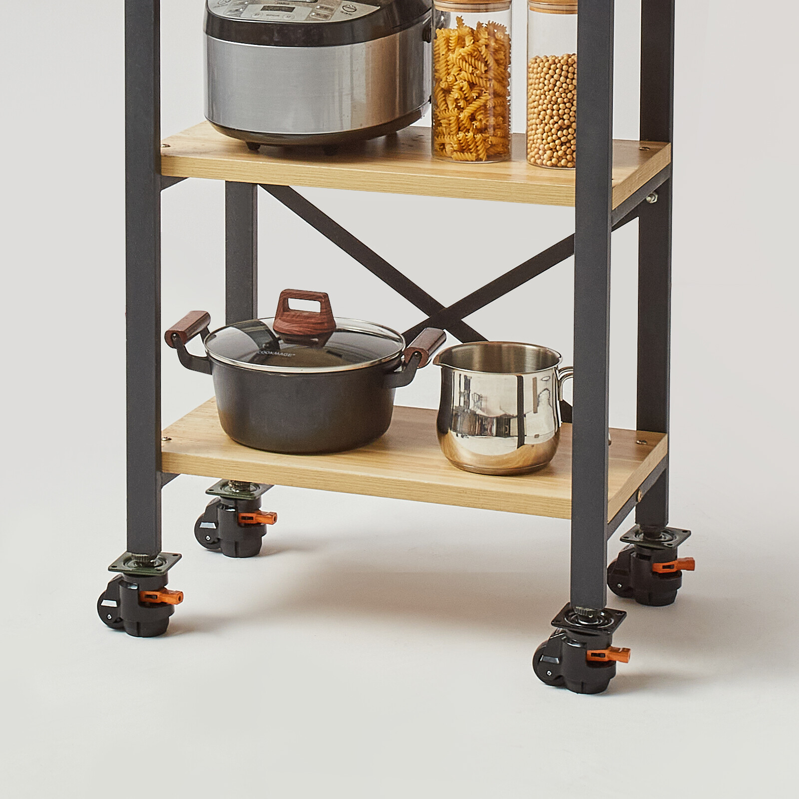 VEVOR Leveling Casters Adjustable Nylon Plate Mounted Caster 1100 lbs Set of 4