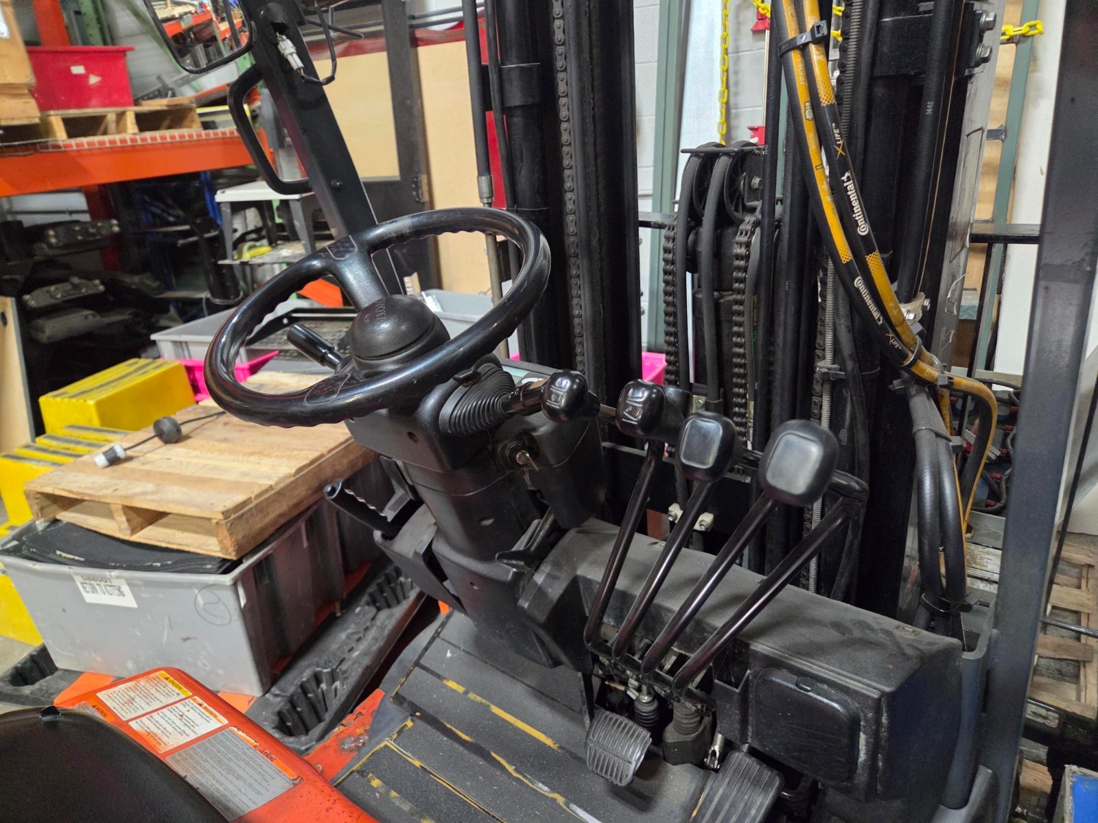 2008 Toyota Forklift model 7FBEU15 serial #19732 fork positioning 26066hrs
