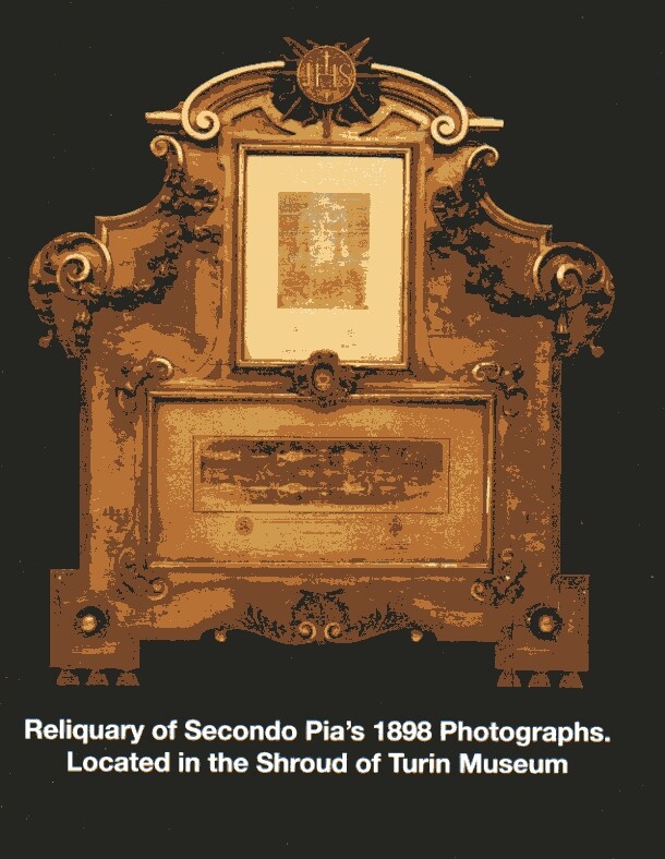 Shroud of Turin full-size body negative on linen cloth