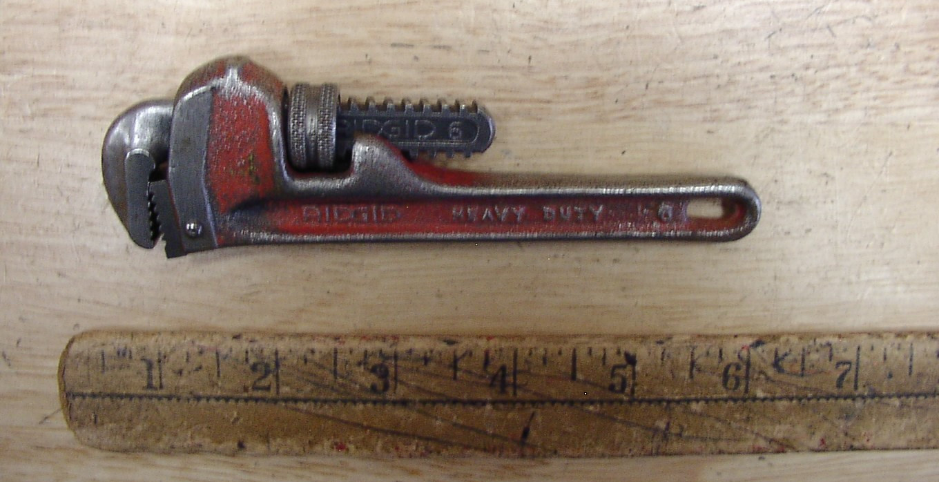 Vntg Ridgid Heavy Duty 6" Pipe Wrench,7/16" Jaws,1" Capacity,VGCm,L@@K! & READ!