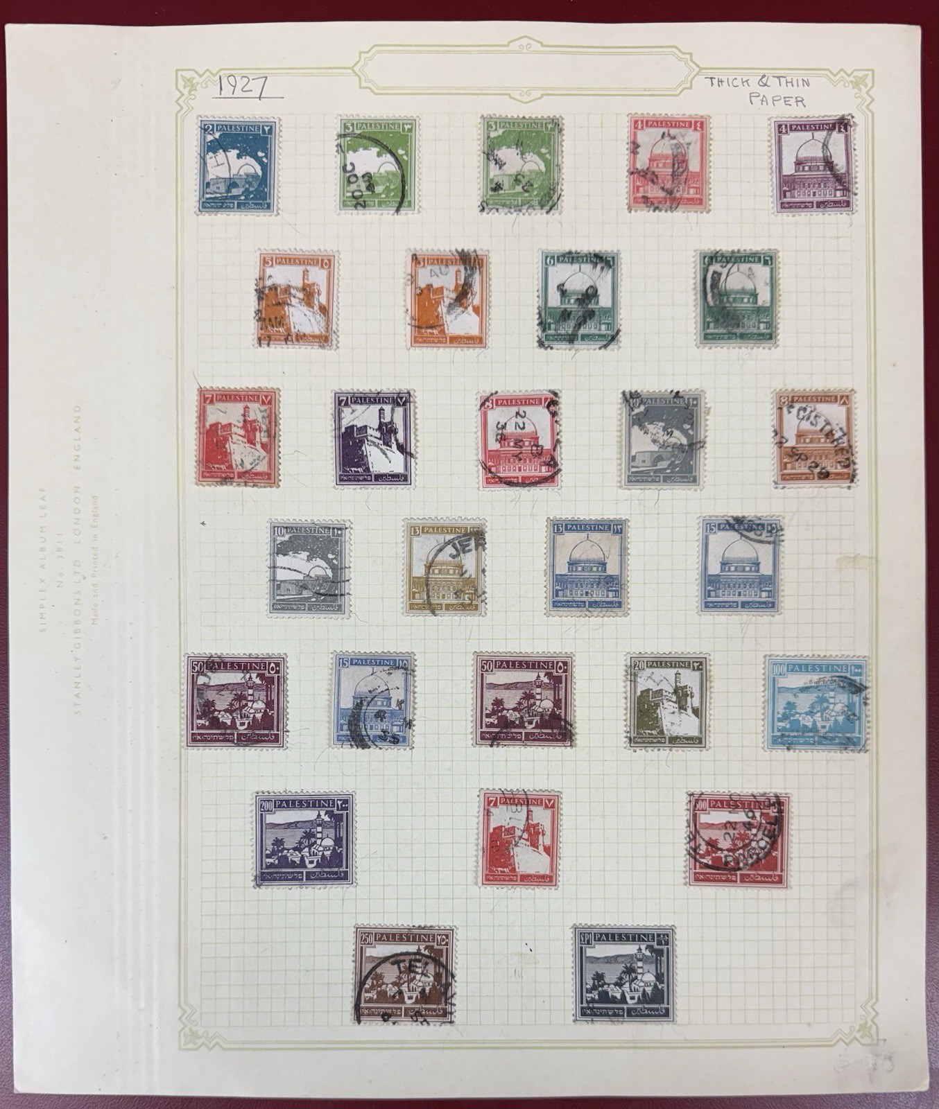 Palestine, 1918-1928, Collection of 68 Stamps Mostly Used, on 3 Pages