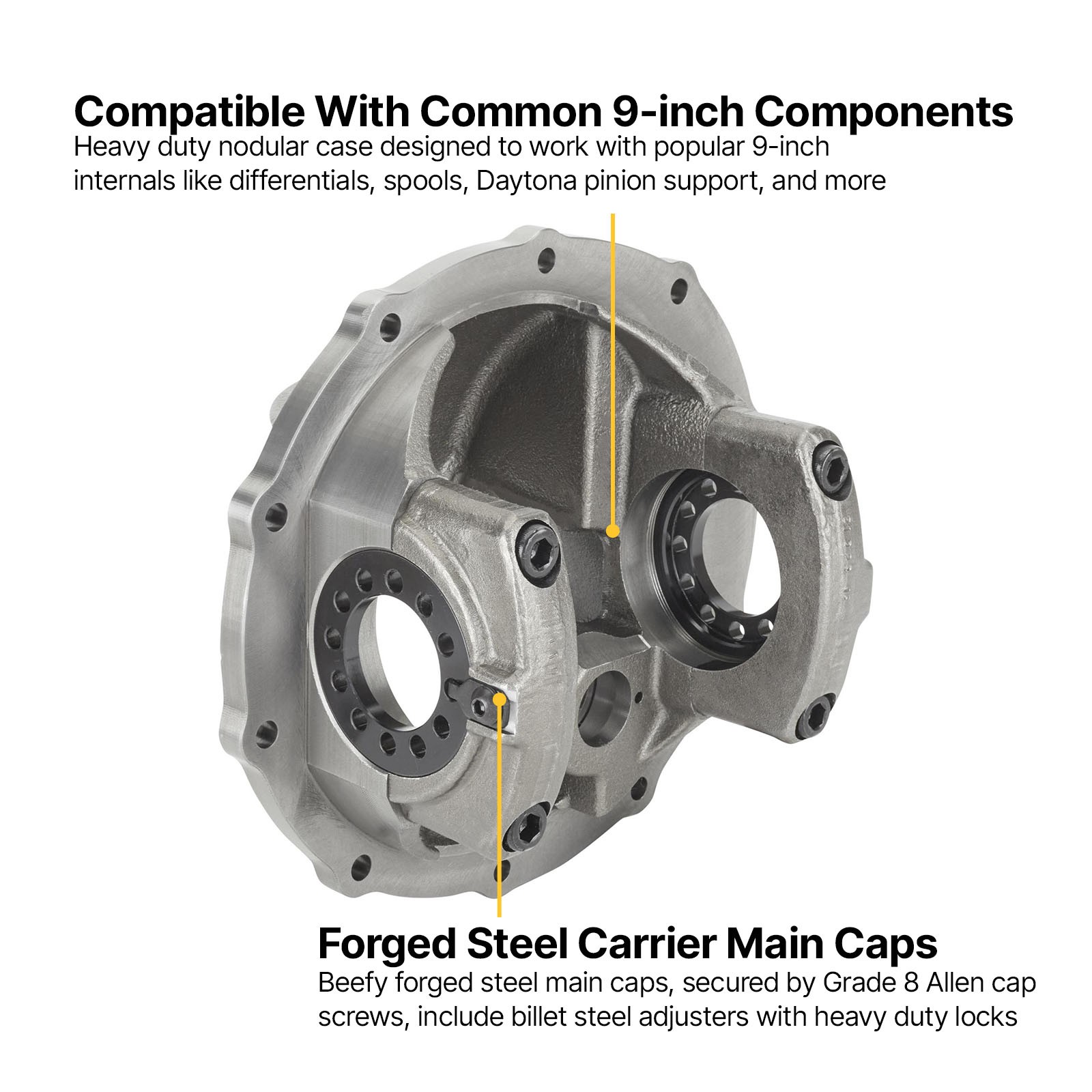 Iron Third Member Center Section Carrier, 3.25, Fits Ford 9 Inch