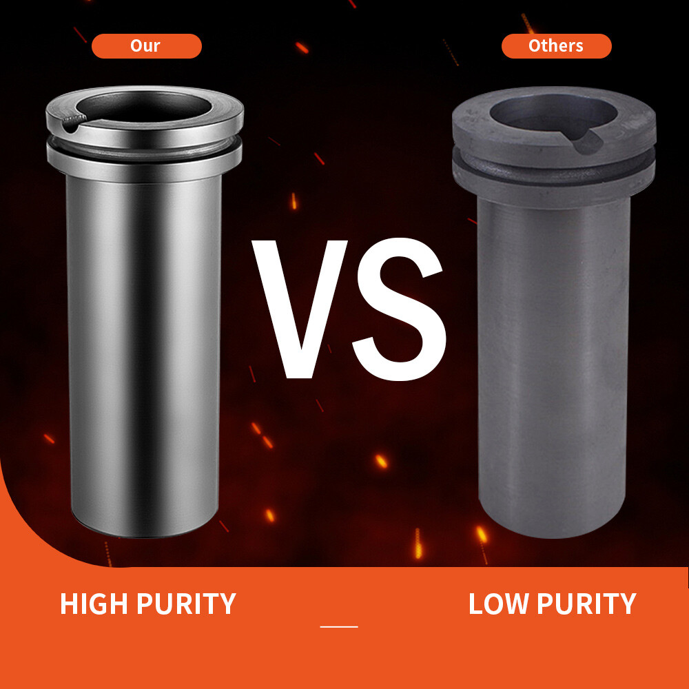 1/2/3KG High Purity Graphite Crucible Smelting Tool for Electric Melting Furnace