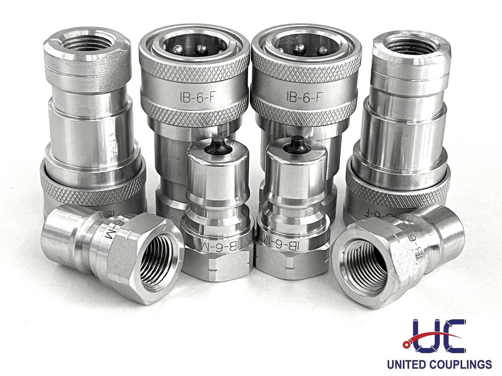 3/8 Hydraulic Quick Coupler /Coupling | ISO B 7241 | NPT | 4 Sets(Male & Female)