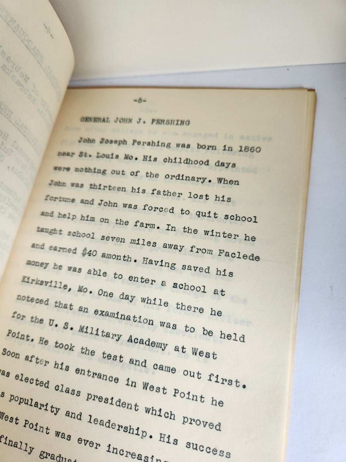 WWII 1942 US Military Cadets National Society PERSHING RIFLES 5TH Regiment PA