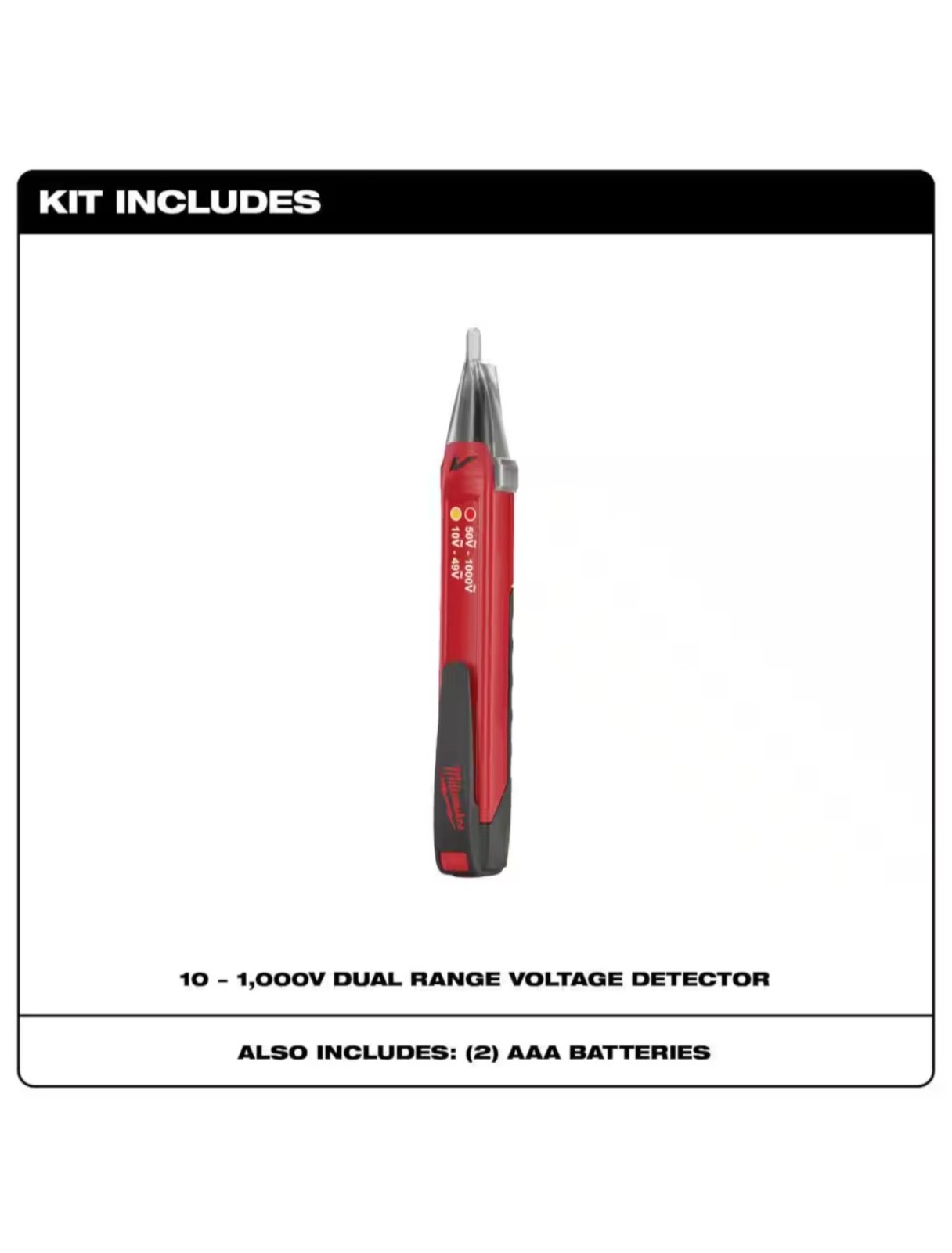 MILWAUKEE 10-1000 Volt Dual Range Non-Contact Digital Voltage Detector 2203-20