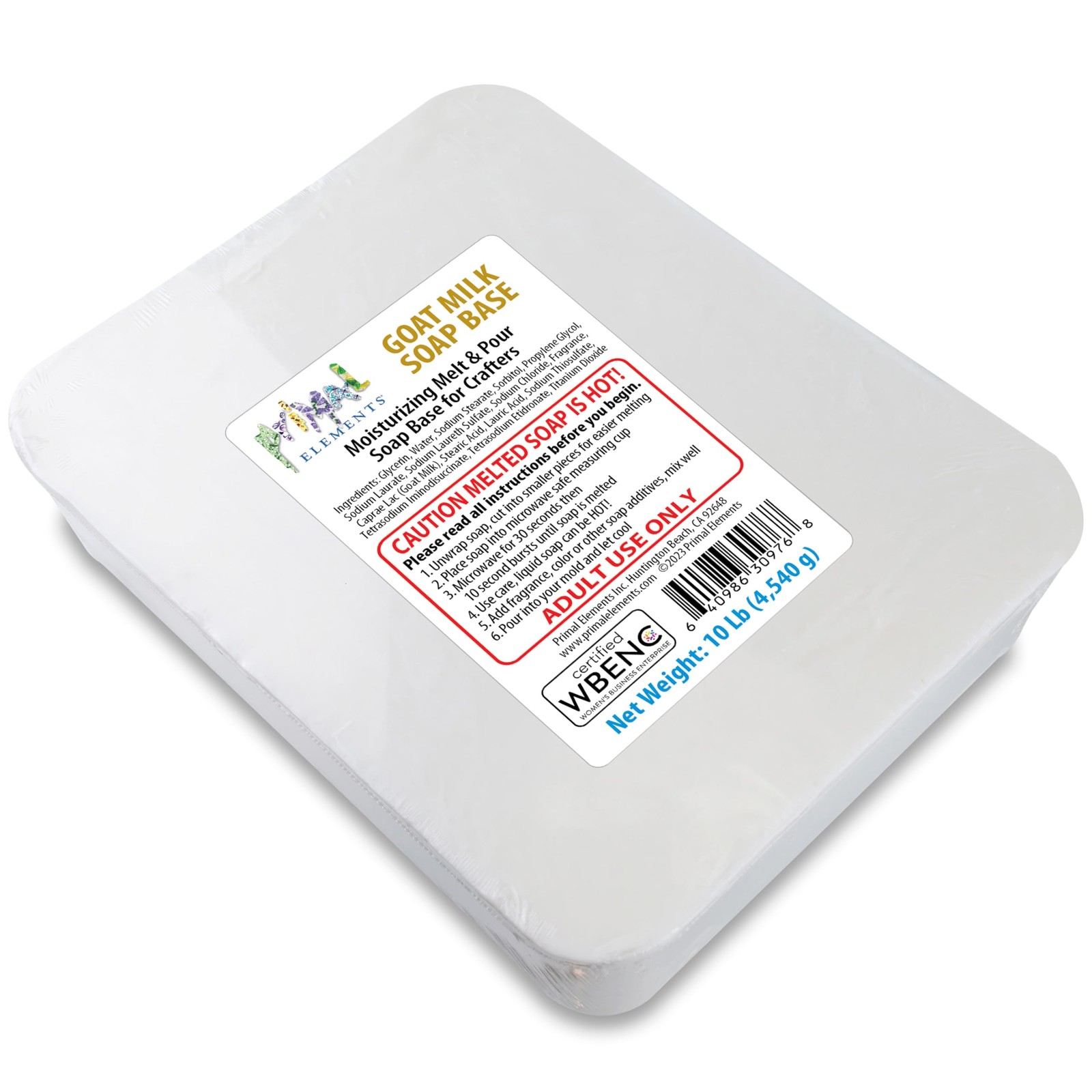 Goat Milk Soap Base - Moisturizing Melt and Pour Glycerin Soap Base for Craft...