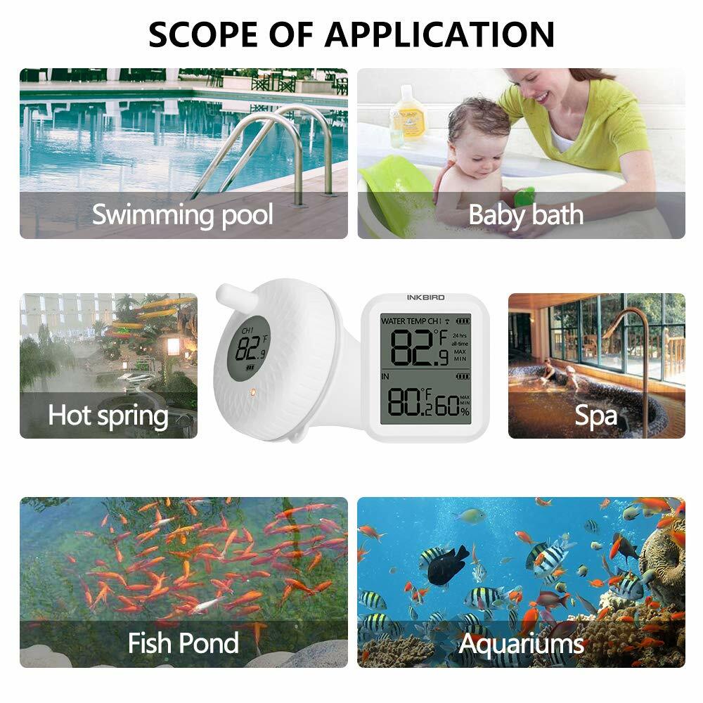 Inkbird Wireless Pool Thermometer Floating Outdoor Swimming Pool Pond Waterproof