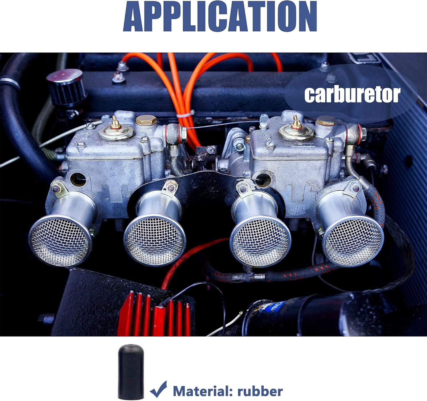 CARBURETOR & VACUUM RUBBER CAP PLUG ASSORTMENT KIT INTAKE VACUUM LINES