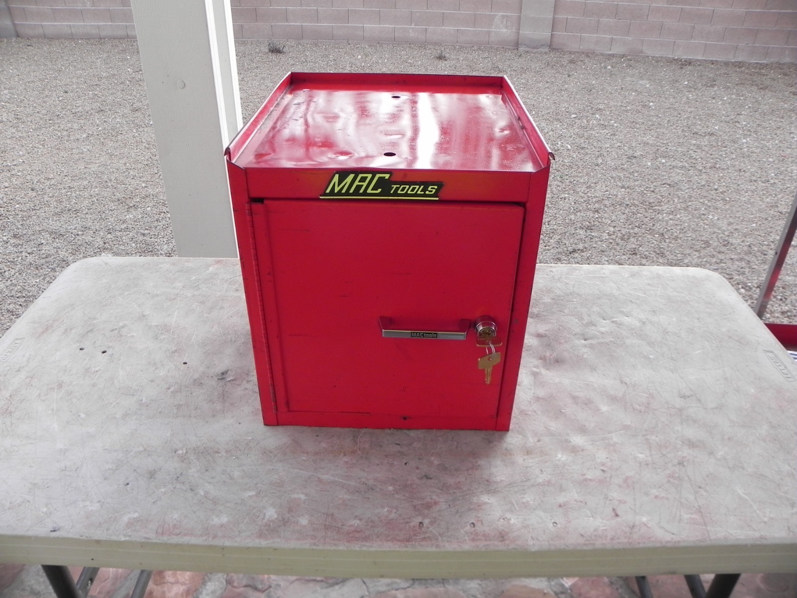 Vintage Mac Tools MB302 H3 6 Drawer Mini Side Cabinet Red USA 2 Keys (NICE)
