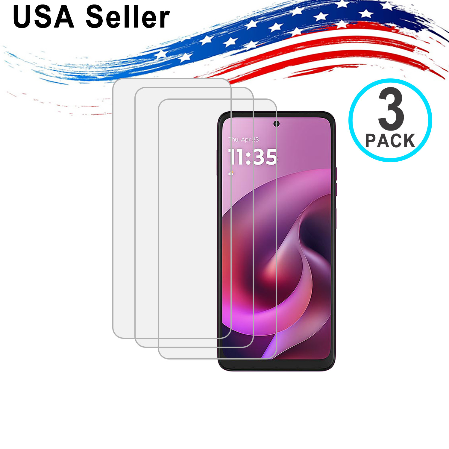 3PACK Motorola Moto G 5G 2022/2023/2024/2026 Tempered Glass Screen Protector