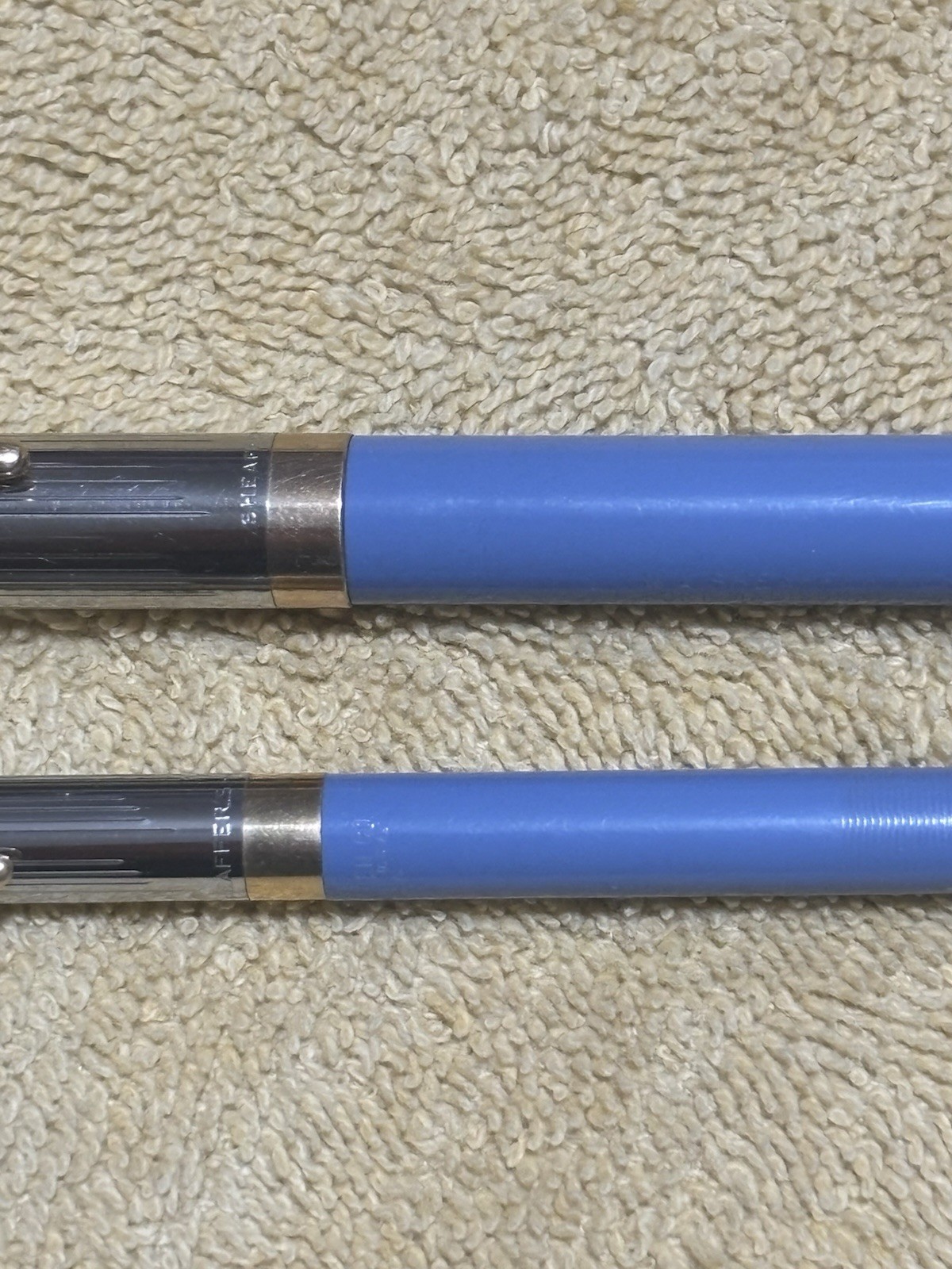 Sheaffer Vintage Snorkel Fountain Pen Mechanical Pencil Periwinkle 14k Nib