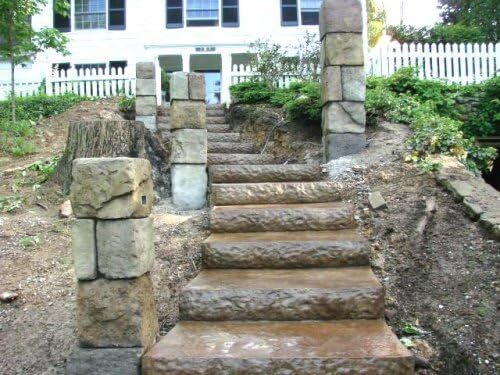 Step Insert for Concrete Steps, Porches, Risers- 8" (Chiseled Granite) Walttools