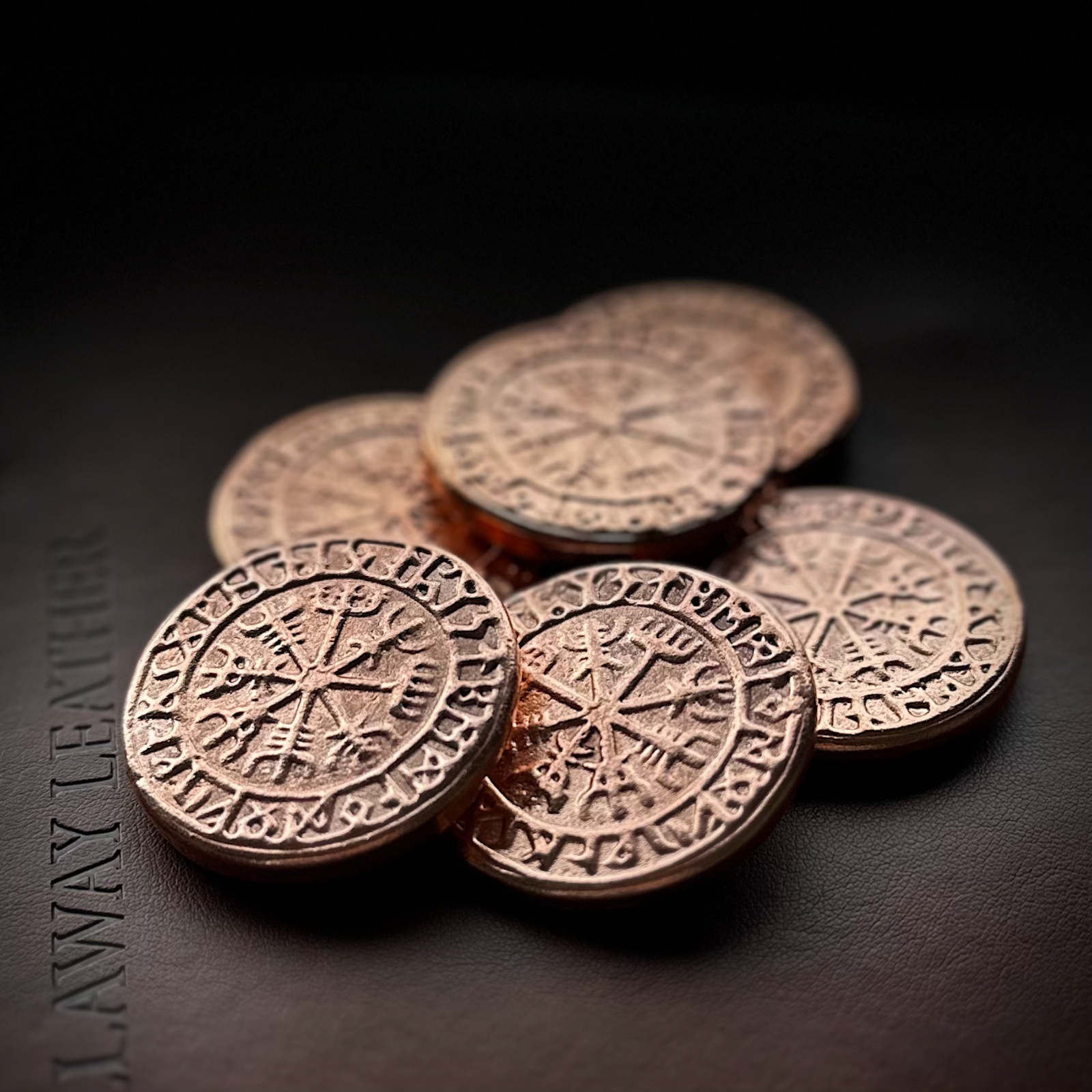 VIKING RUNIC COMPASS - (2 Sided) Graphite Coin Mold