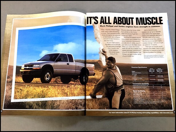 2001 Chevrolet S-10 Pickup Truck Xtreme ZR2 Car Sales Brochure Catalog