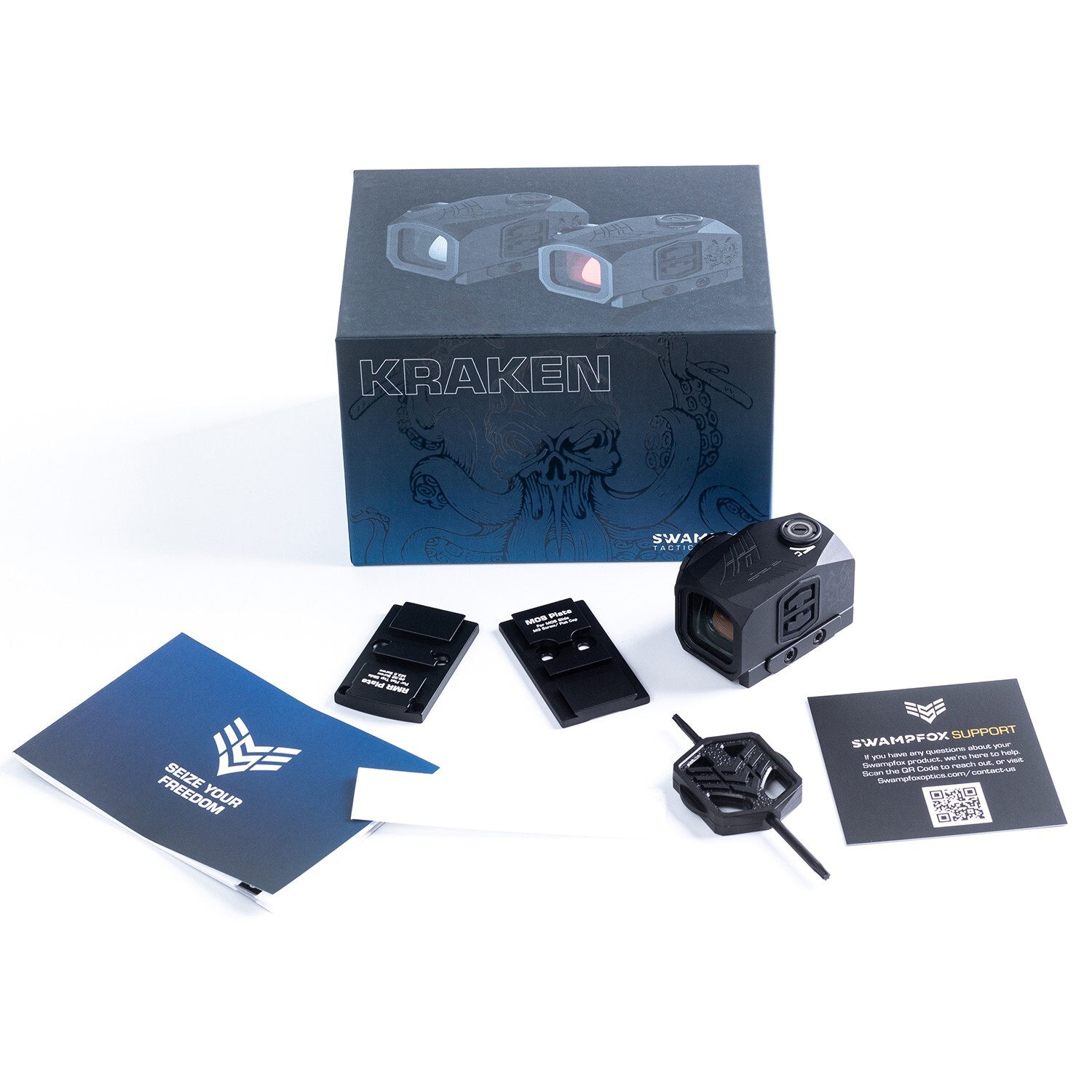 Swampfox Kraken 3MOA Closed Emitter Red/Green Dot Sight RMR and MOS For Tactical