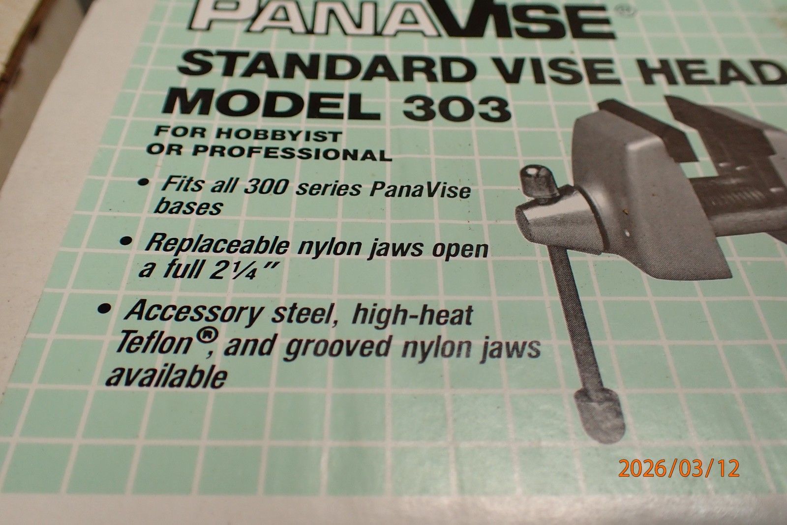NEW OLD STOCK PANAVISE PANA VISE MODEL 300 BASE MODEL 303 VISE HEAD
