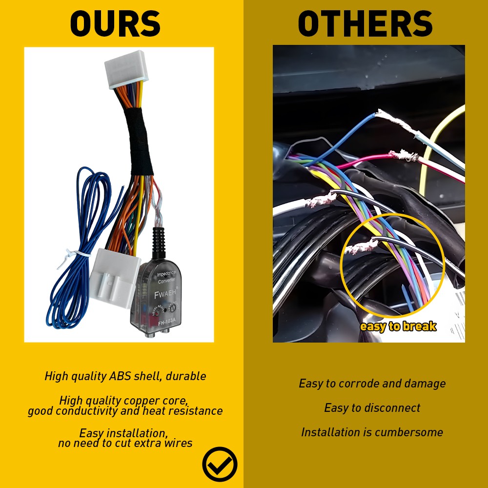 For Nissan Stereo Radio Add AMP Subwoofer Amplifier Plug Adapter Wiring Harness