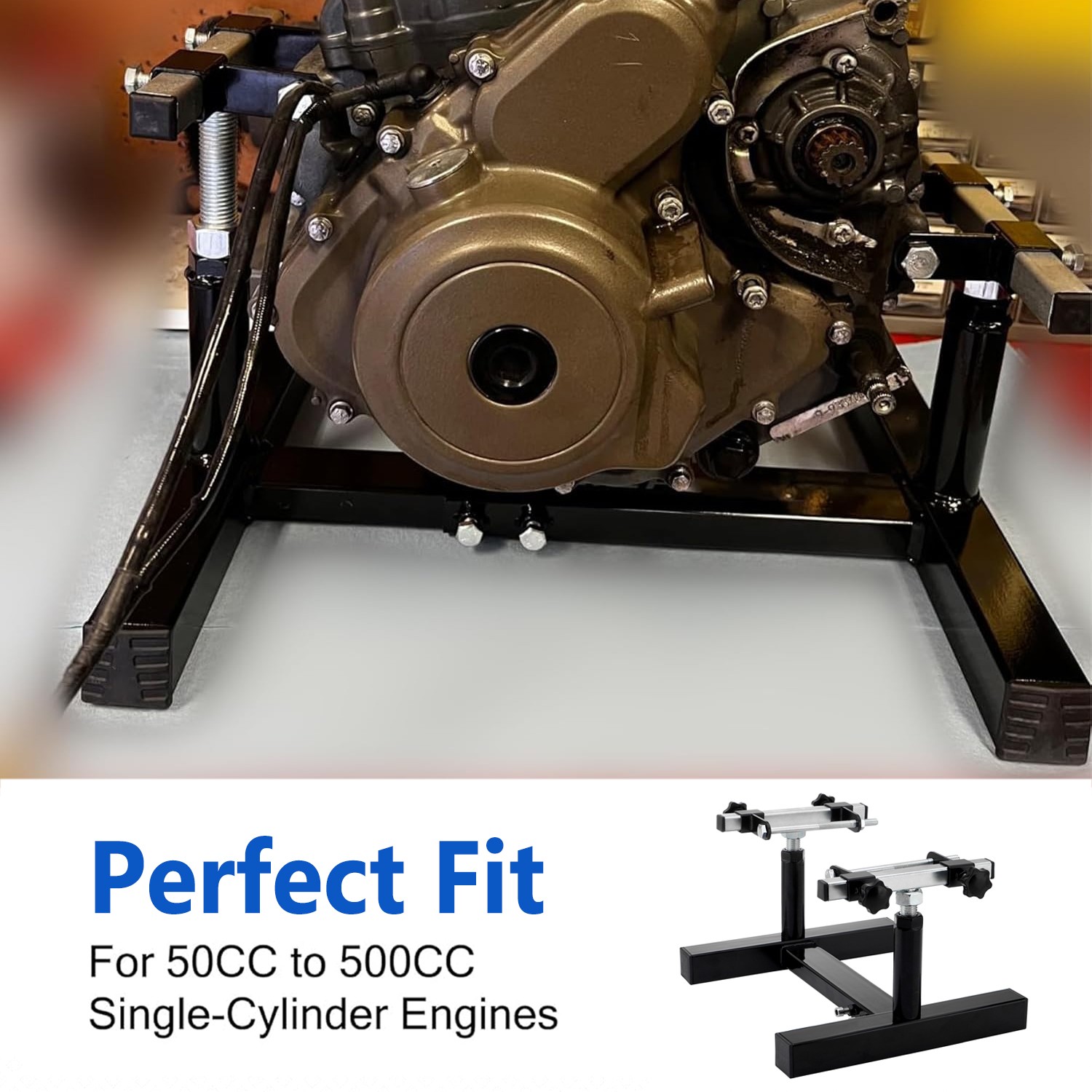 Motorcycle Dirt Bike ATV Single Cylinder Engine Stand Adjustable 50cc-500cc