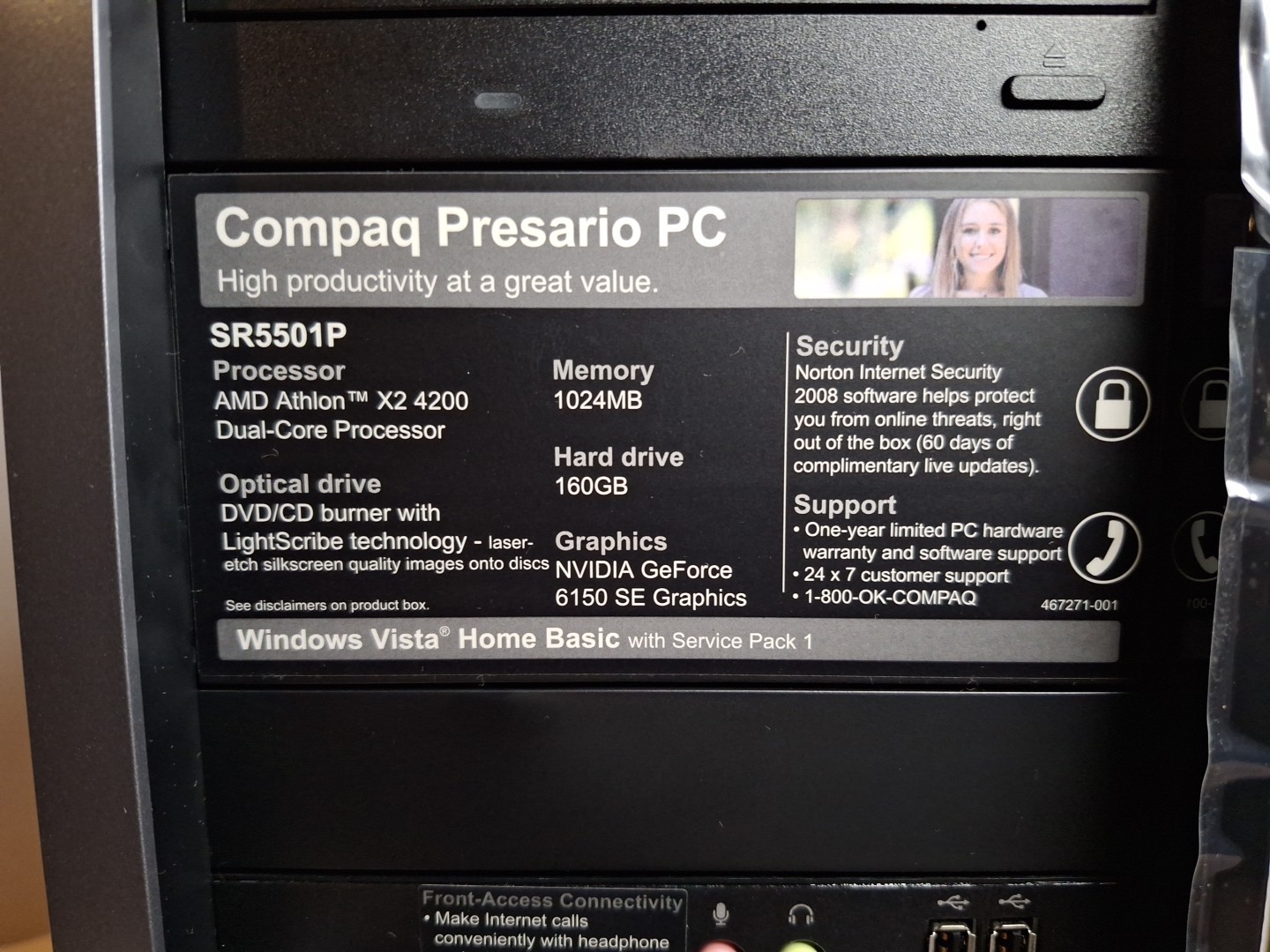 Vintage Compaq Presario SR5501P AMD Athlon X2 4200 Dual Core Processor NOS NIB