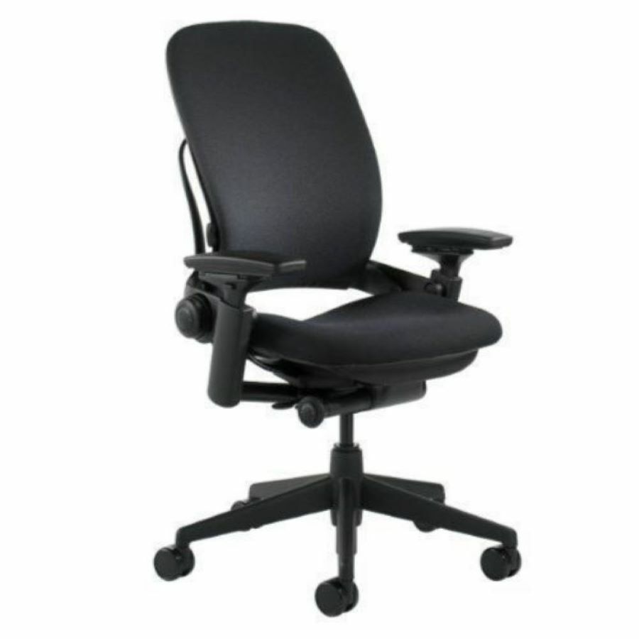 Steelcase Leap V2 Chair, -Open Box- Fully Loaded Black Fabric