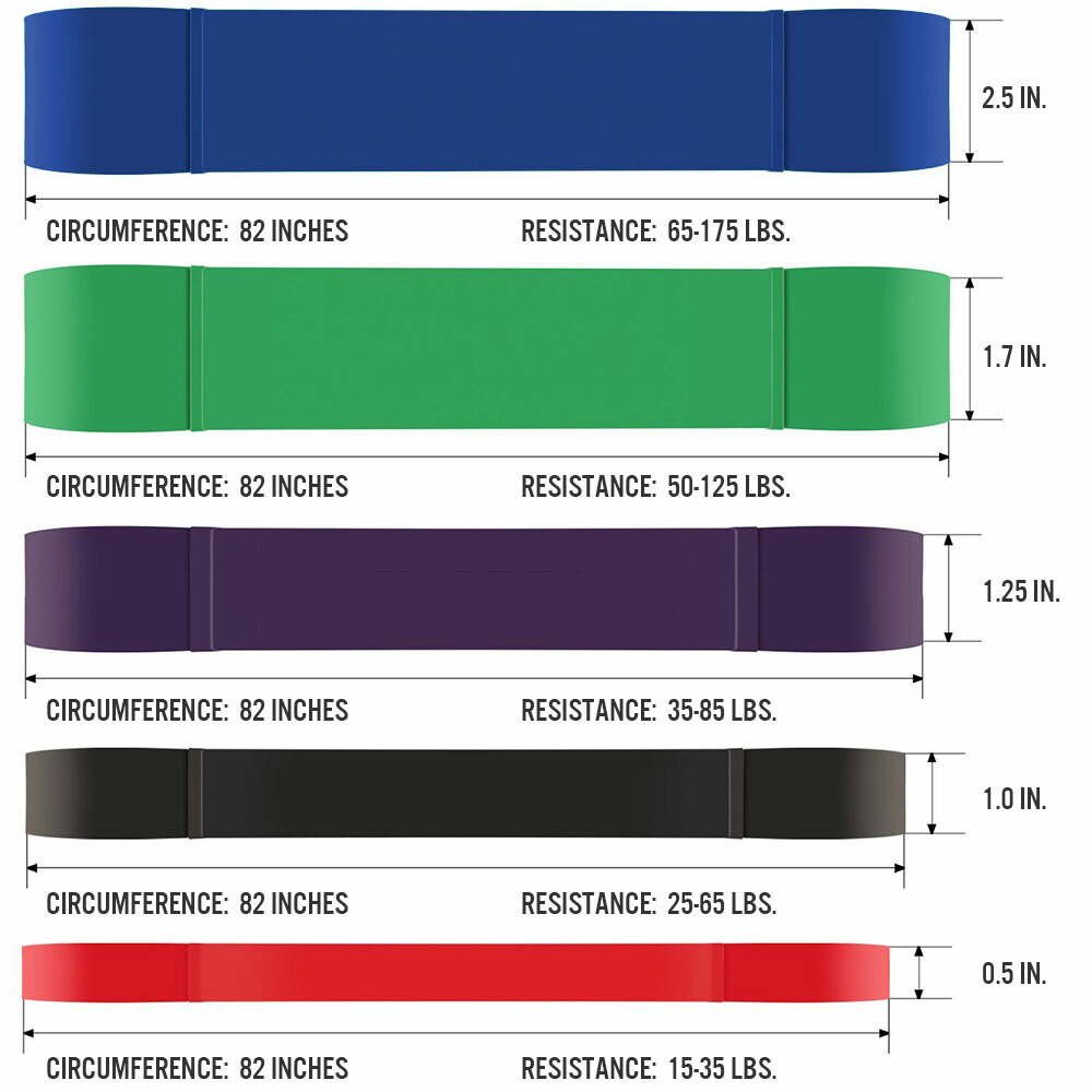 Heavy Duty Exercise Bands Latex Resistance Fitness GYM Powerlifting Assist Band