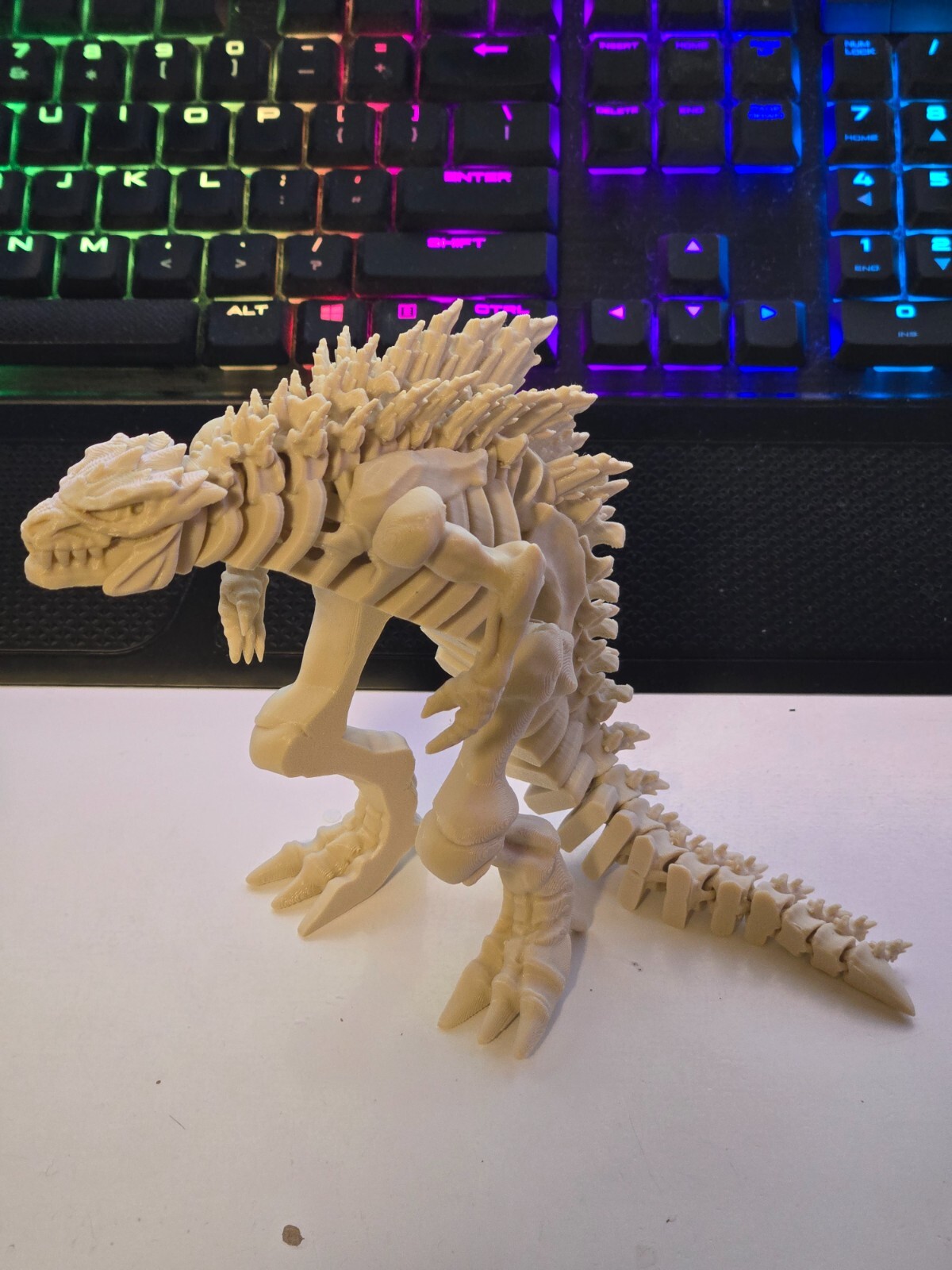 3D Printed Godzilla Skeleton – Highly Detailed & Articulated Model