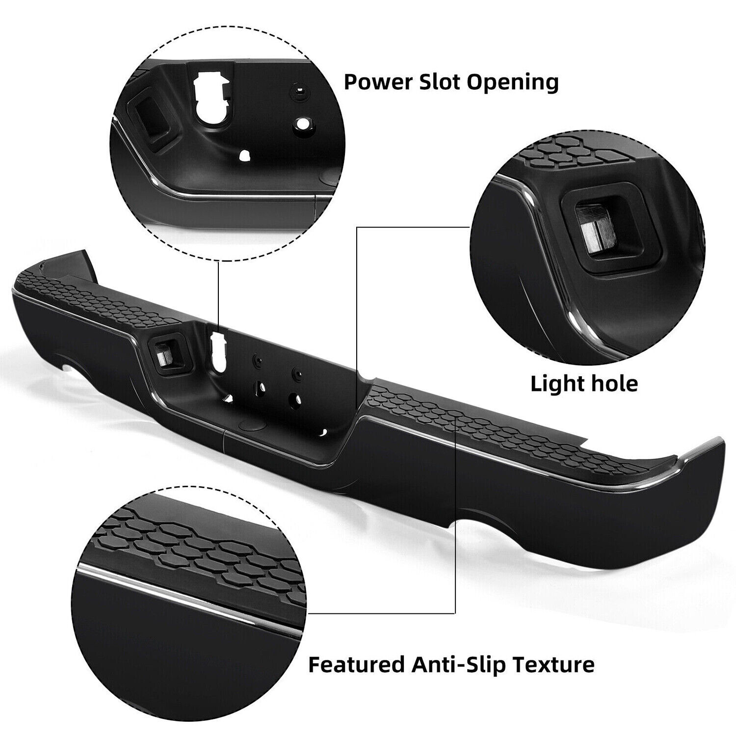 Painted To Match - Rear Step Bumper Assembly for 2009-2018 Dodge RAM 1500