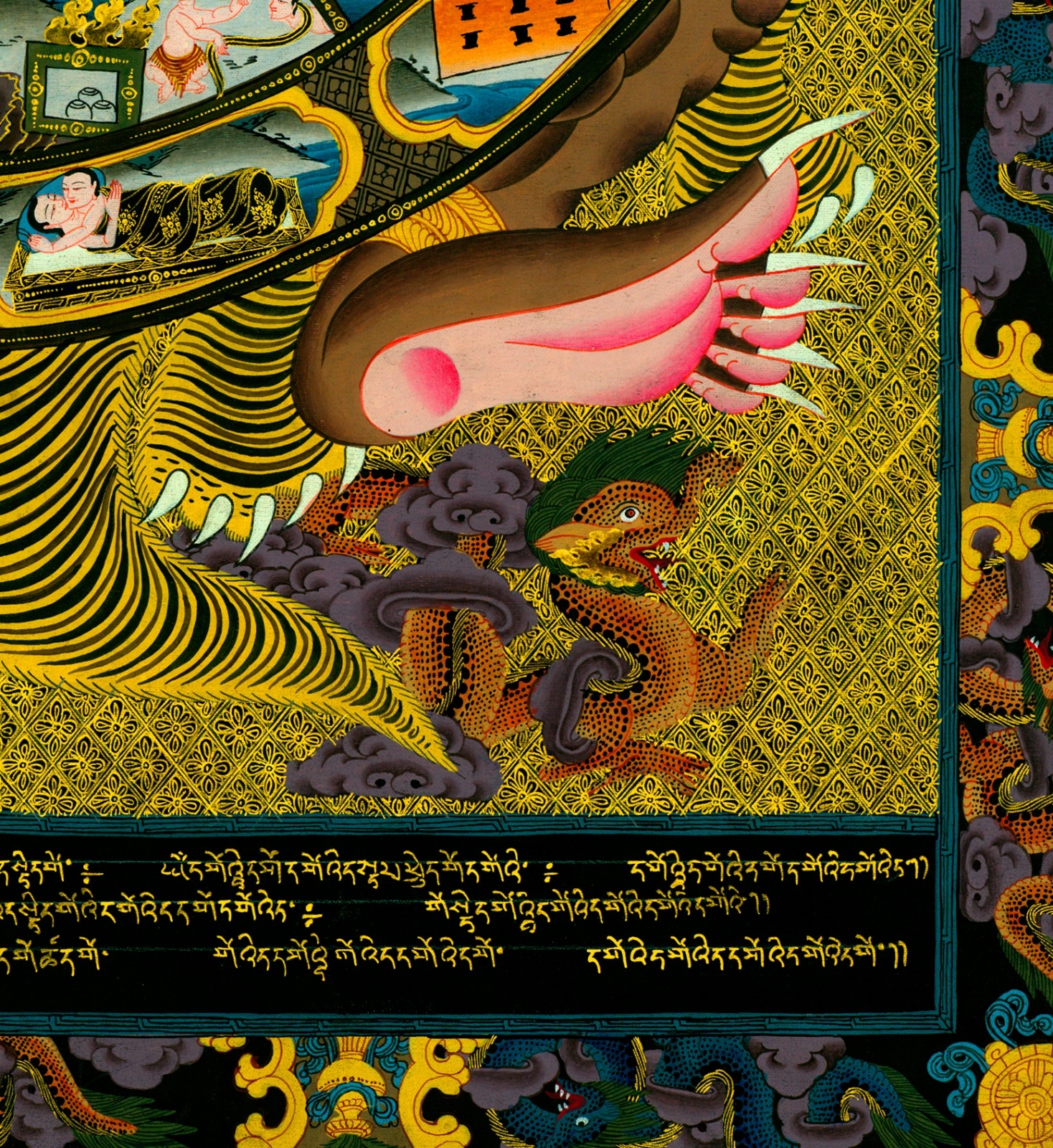 Wheel Of Life 30x44 Tibetan Mandala Print Asian Art Buddah Buddhism Buddhist