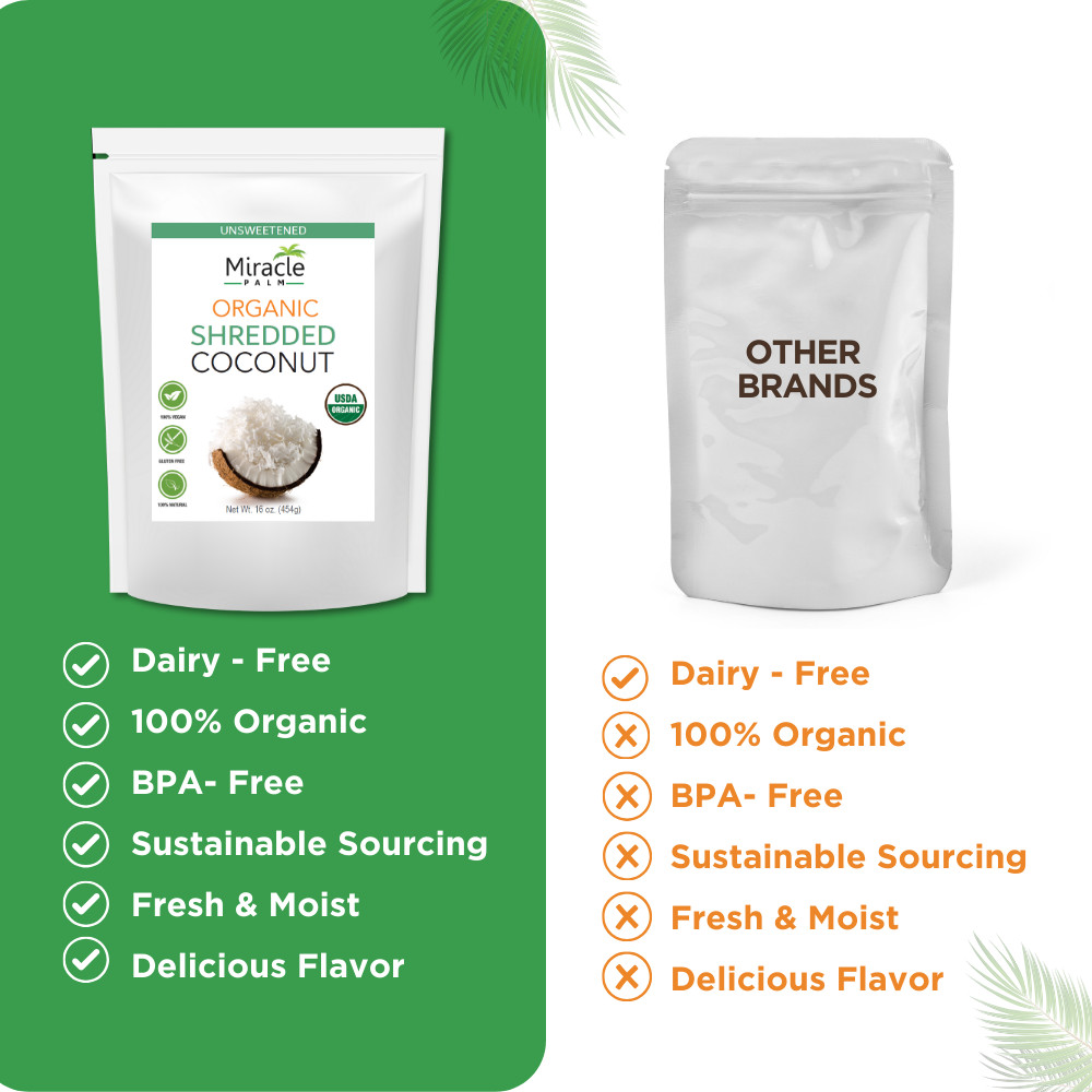 Organic coconut shredded