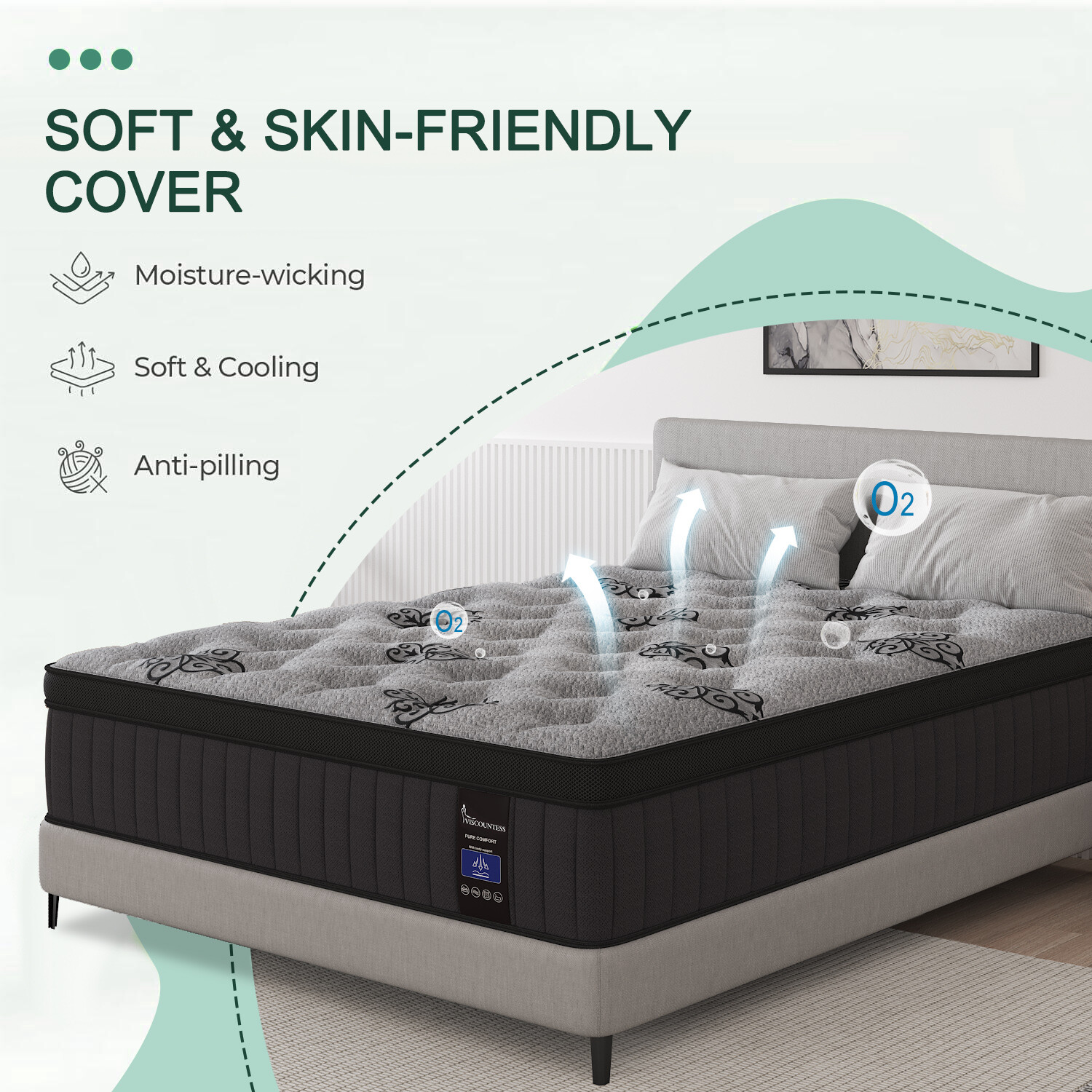 12"14" Twin Full Queen King Size Mattress in a Box Hybrid Spring Gel Memory Foam