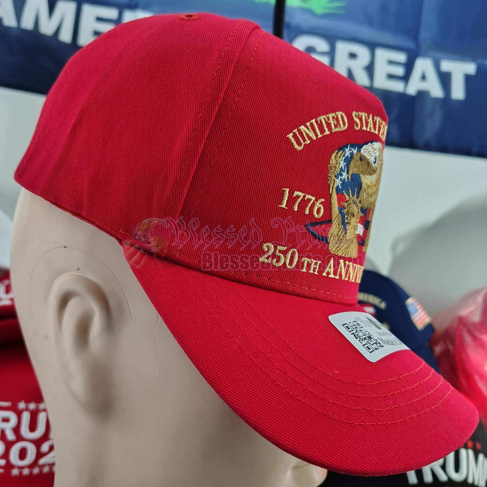 USA 250th Anniversary Hat Cap Eagle 1776 2026 RED Veteran Gift Made In USA V1.0