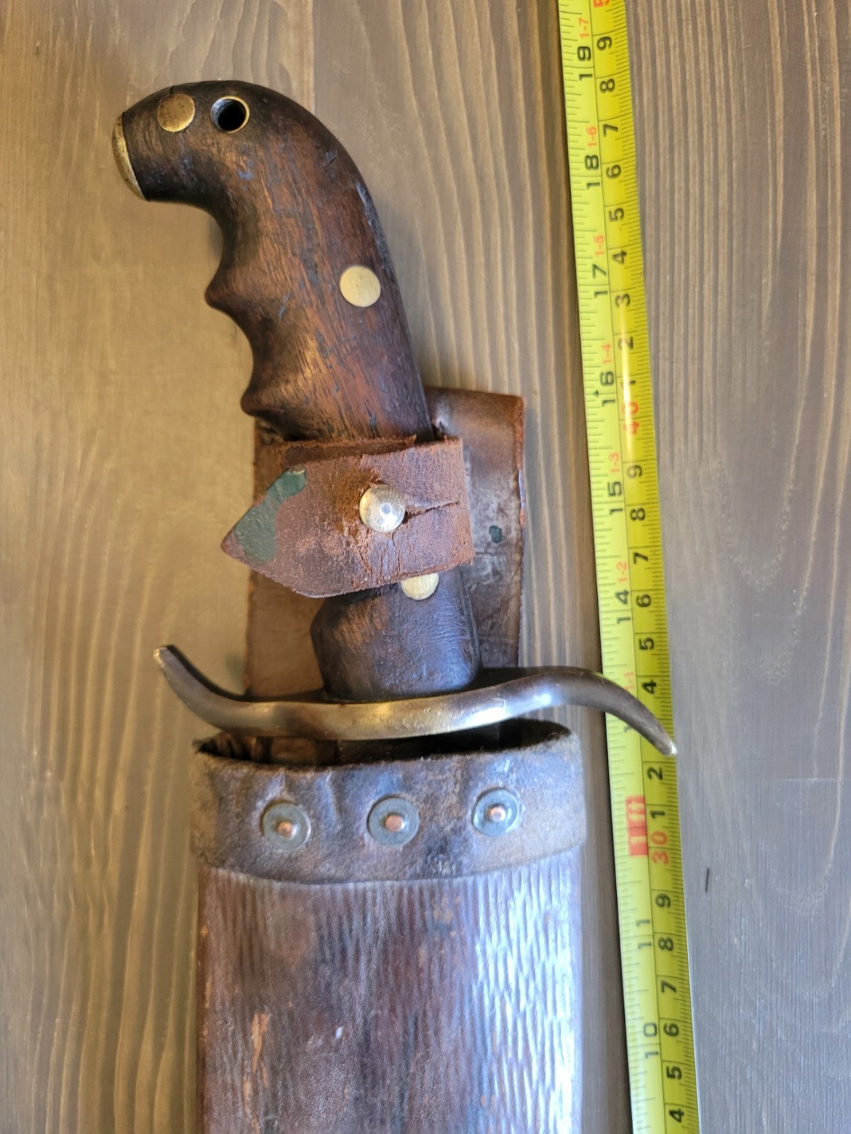 WWI Bolo/Bowie Knife Dated 1914 w/WWII Sheath Dated 1944