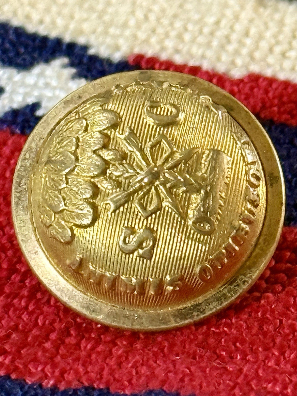 SC Palmetto Civil War Coat Button Jacob Reeds Sons Excellent Gilt Bubble Style