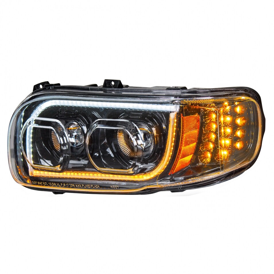 Pair of Peterbilt 388/389 LED Blackout Headlights LED Position Light 31146+7