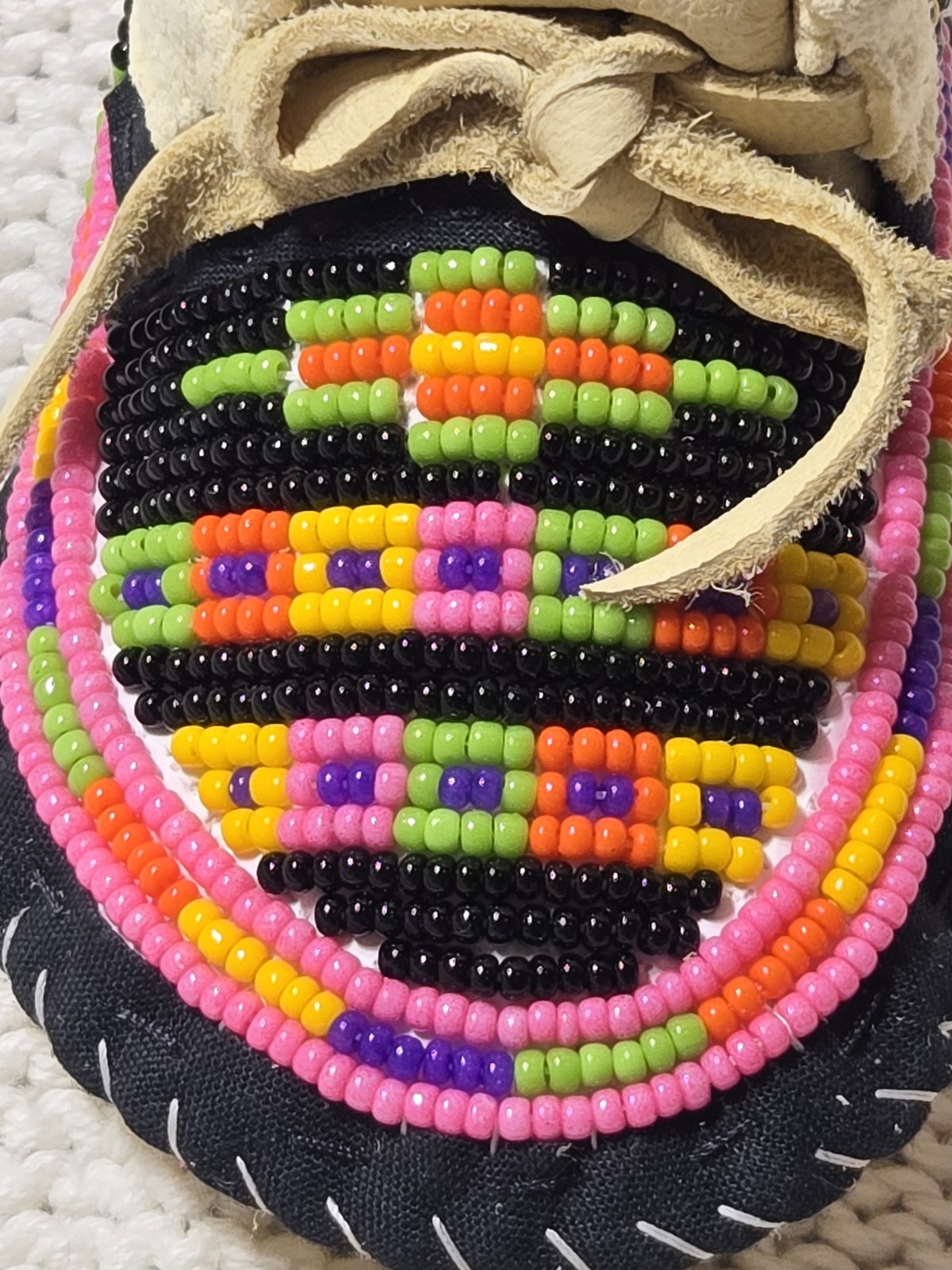 NEW Native American Infant Beaded Moccasins New Born or Baby Doll Handmade Soft