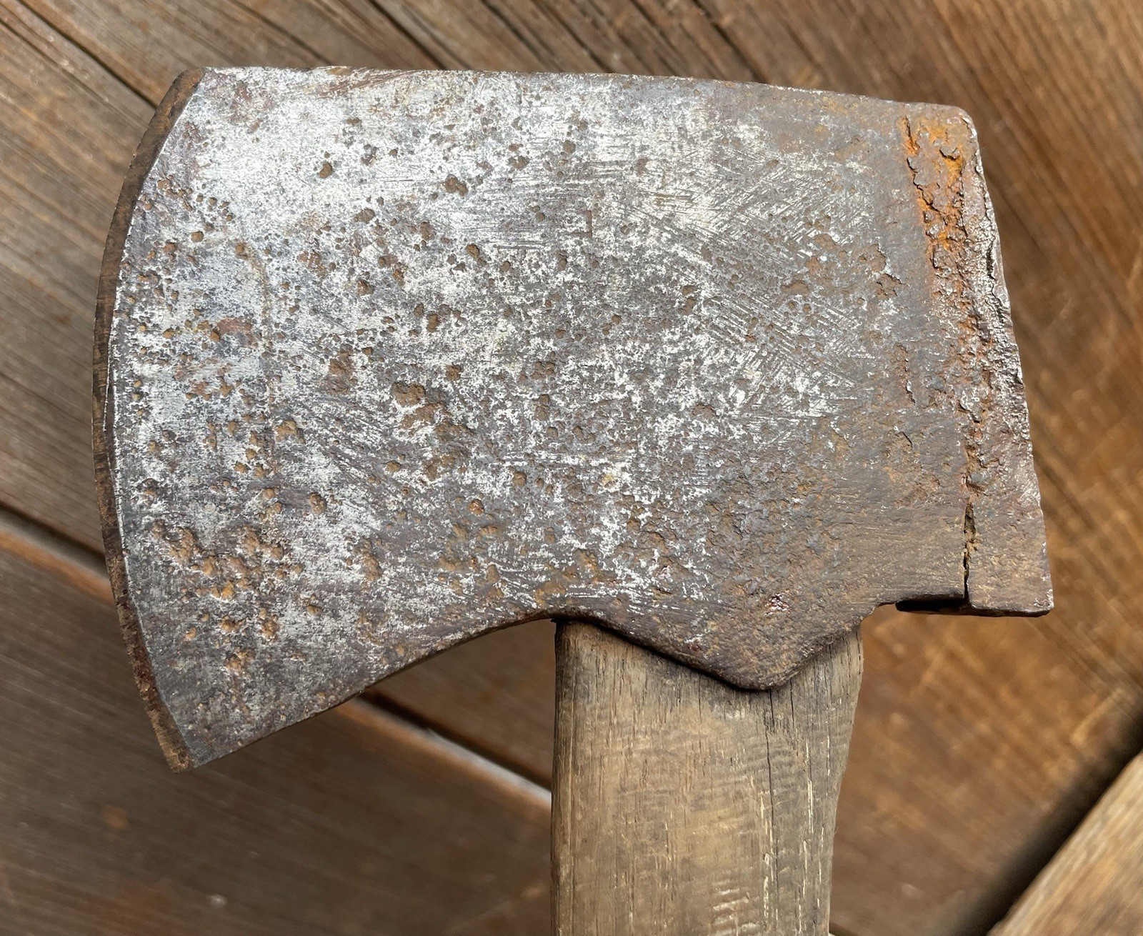 Revolutionary War 18th Century Nice Forged Iron Belt Axe Orig Handle ~ Rare