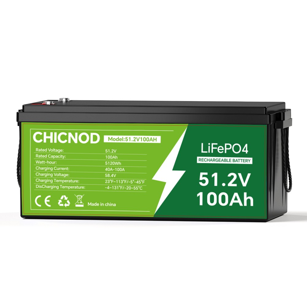 48V 100Ah LiFePO4 Lithium Battery 5120Wh Built-in BMS Deep Cycle For Golf Carts