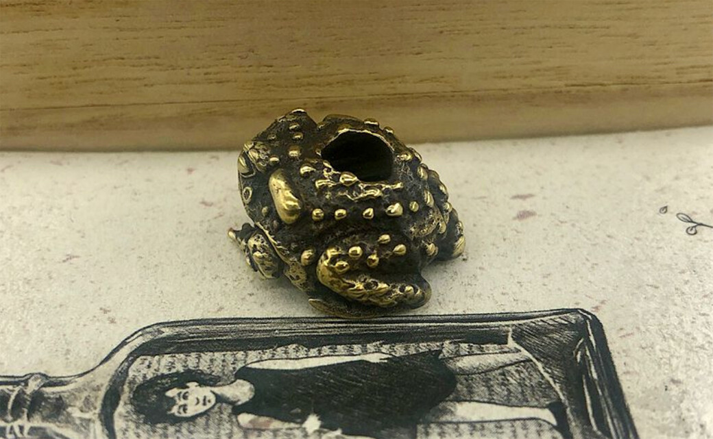 Frog Paracord Bead Hand-Casted Brass Charms EDC Accessories Pendant Buckle