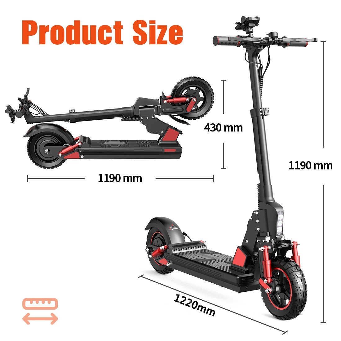 Electric Scooter for Adult 48V 15AH 28MPH Commuting E-Scooter Peak 850W Folding