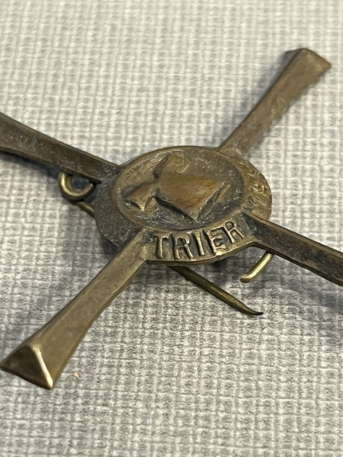 Original WW2 German Iron Shirt 1933 Pilgrimage Cross Trier Pin Medal Tinnie