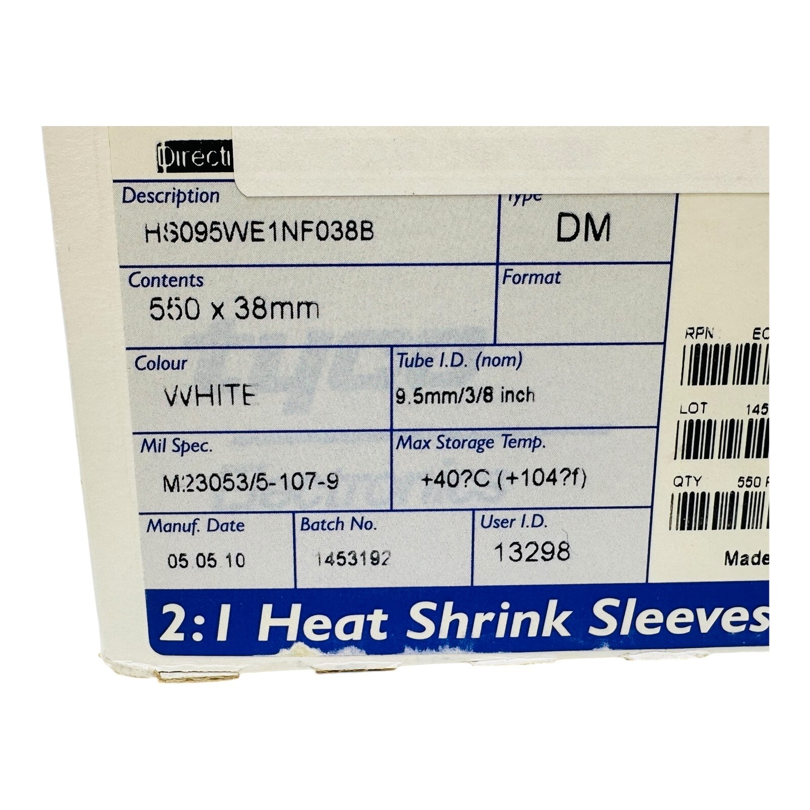 TYCO ELECTRONICS EC8041-000 CABLE MARKERS NEW/UNUSED SURPLUS BOX OF 550pcs